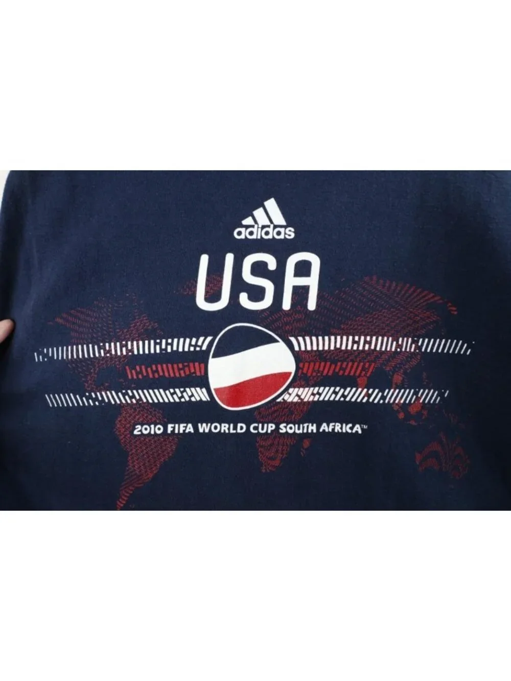 Vtg Y2K Adidas Mens Large 2010 World Cup South Africa USMNT USA Soccer T-Shirt